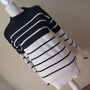 Black /White Striped Sweater